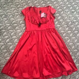 Pinup Girl Clothing Elegant Red Dress with Shrug